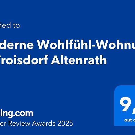 Moderne Wohlfuehl-Wohnung In Troisdorf Altenrath Kültér fotó
